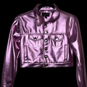 Y2K dELiA*S Metallic Pink Cropped Jacket